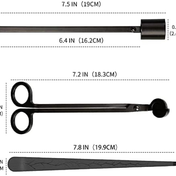 Candle Accessory Set with Wick Trimmer, Wick Dipper, Candle Snuffer - Picture 4 of 4
